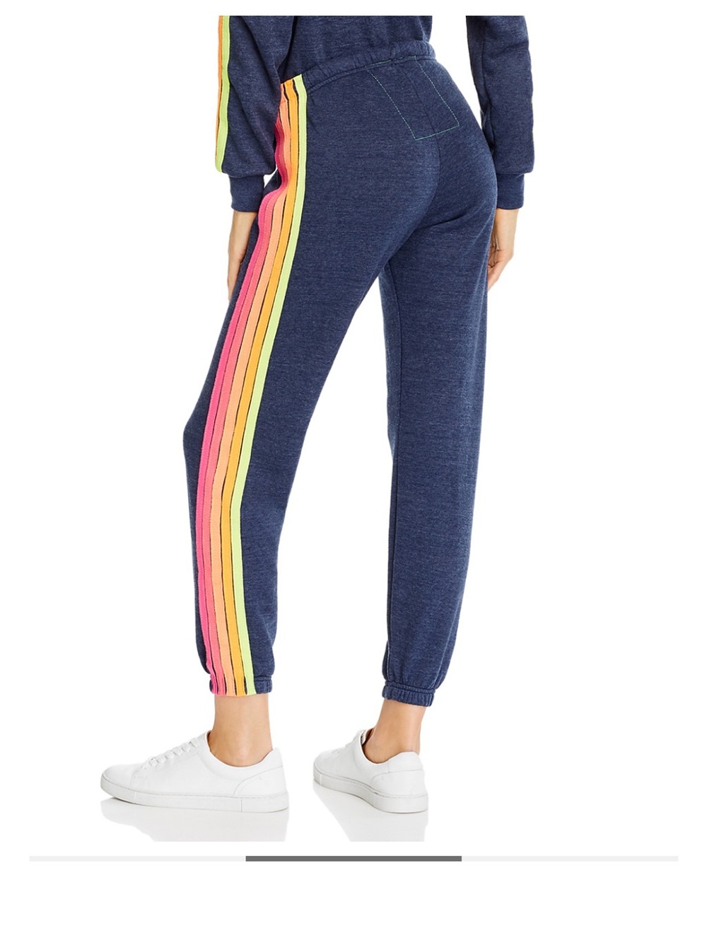 Aviator Nation Heather Navy Neon Stripe -Medium - like new!